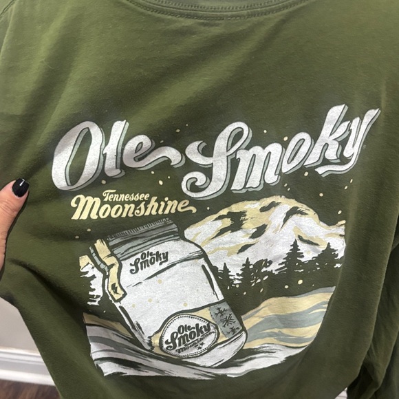 Olive Green 2xl ole smoky moonshine Long Sleeve Shirt - Picture 3 of 3